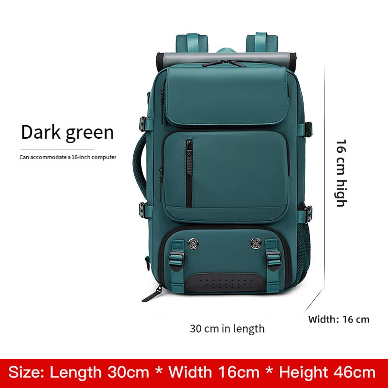 Sac à dos SUSHIMU – Voyage en plein air à double épaule pour hommes, grande capacité, compartiment ordinateur portable