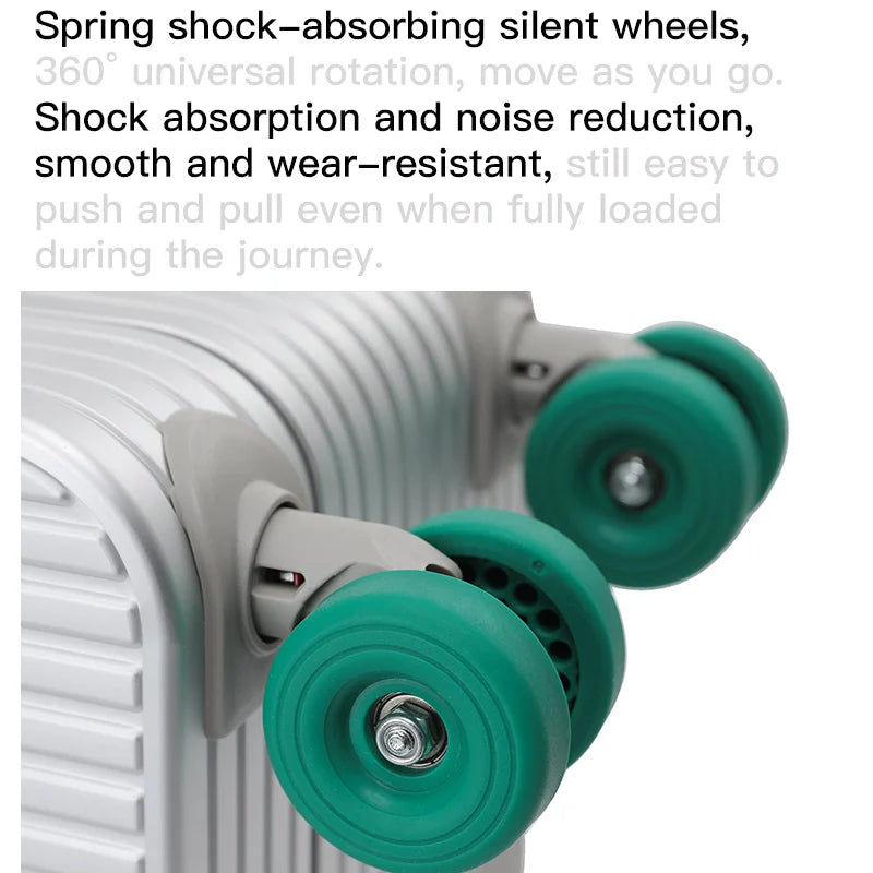 Valise trolley tout en alliage d’aluminium et de magnésium pour voyage SUSHIMU – 20, 24 et 26 pouces