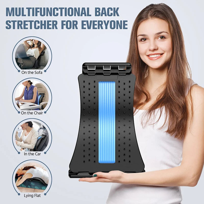 Multi-level Adjustable Stretching Back Stretcher Magnetotherapy Massager Waist Neck Fitness Lumbar Cervical Spine Support Otolaryngology Institutes 