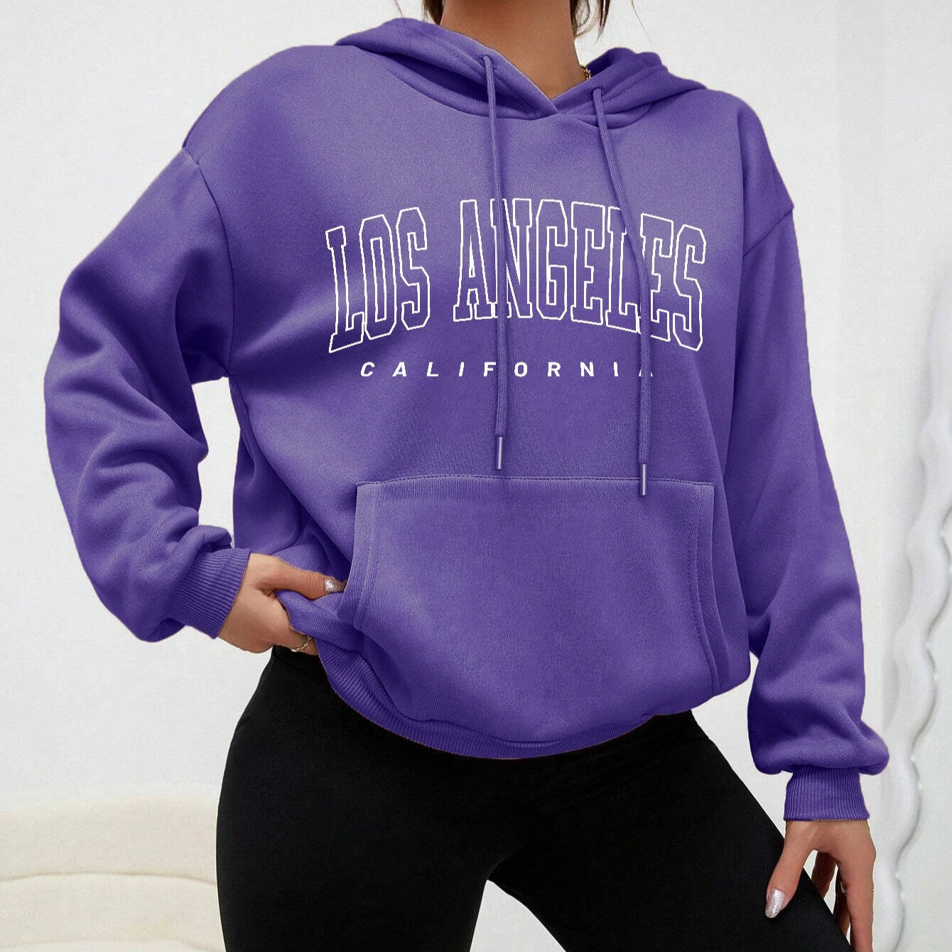 Sweats à capuche Style américain sweat à capuche décontracté Hip Hop Los Angeles Art lettre conception femmes