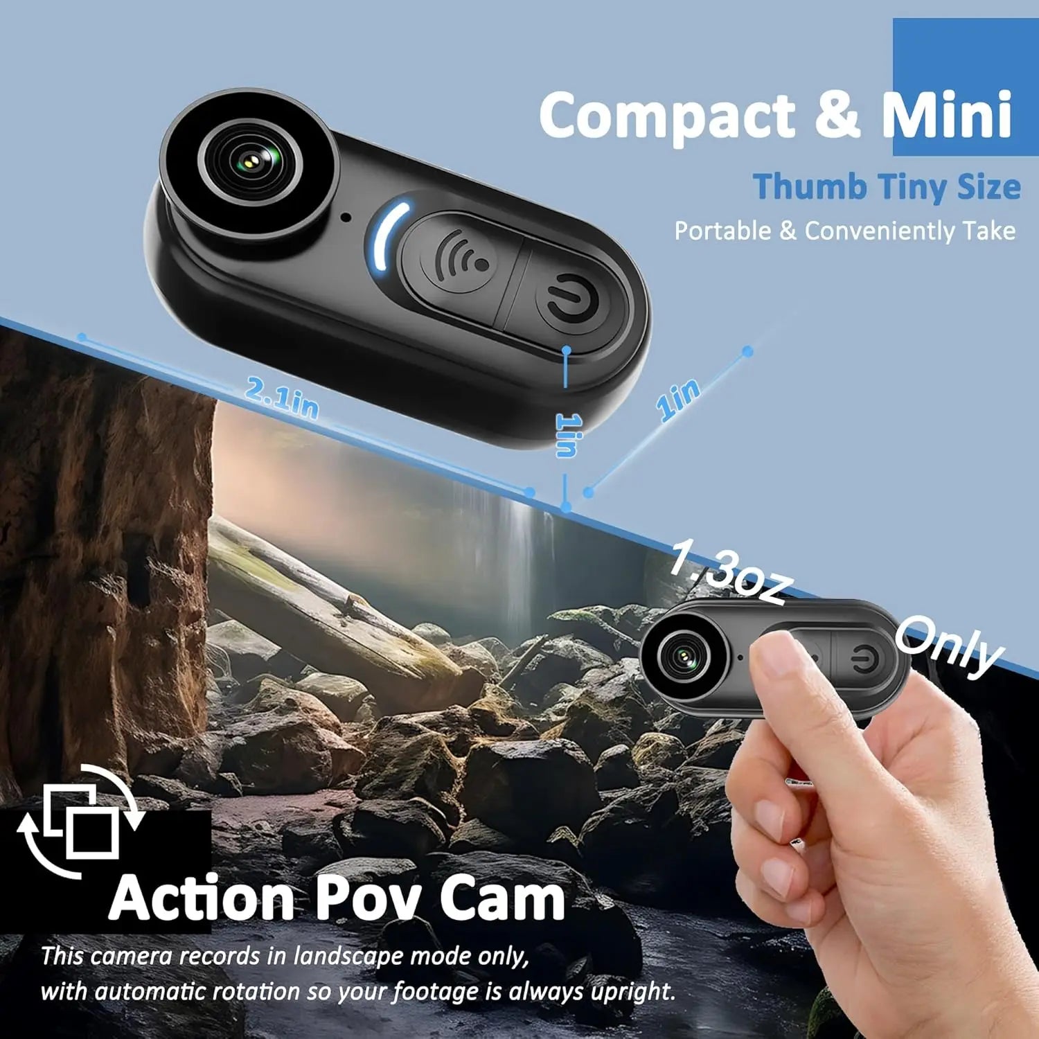 Caméra d’action 4K 30FPS Kaysunlink – Mini caméra sport POV 170° avec stabilisation EIS