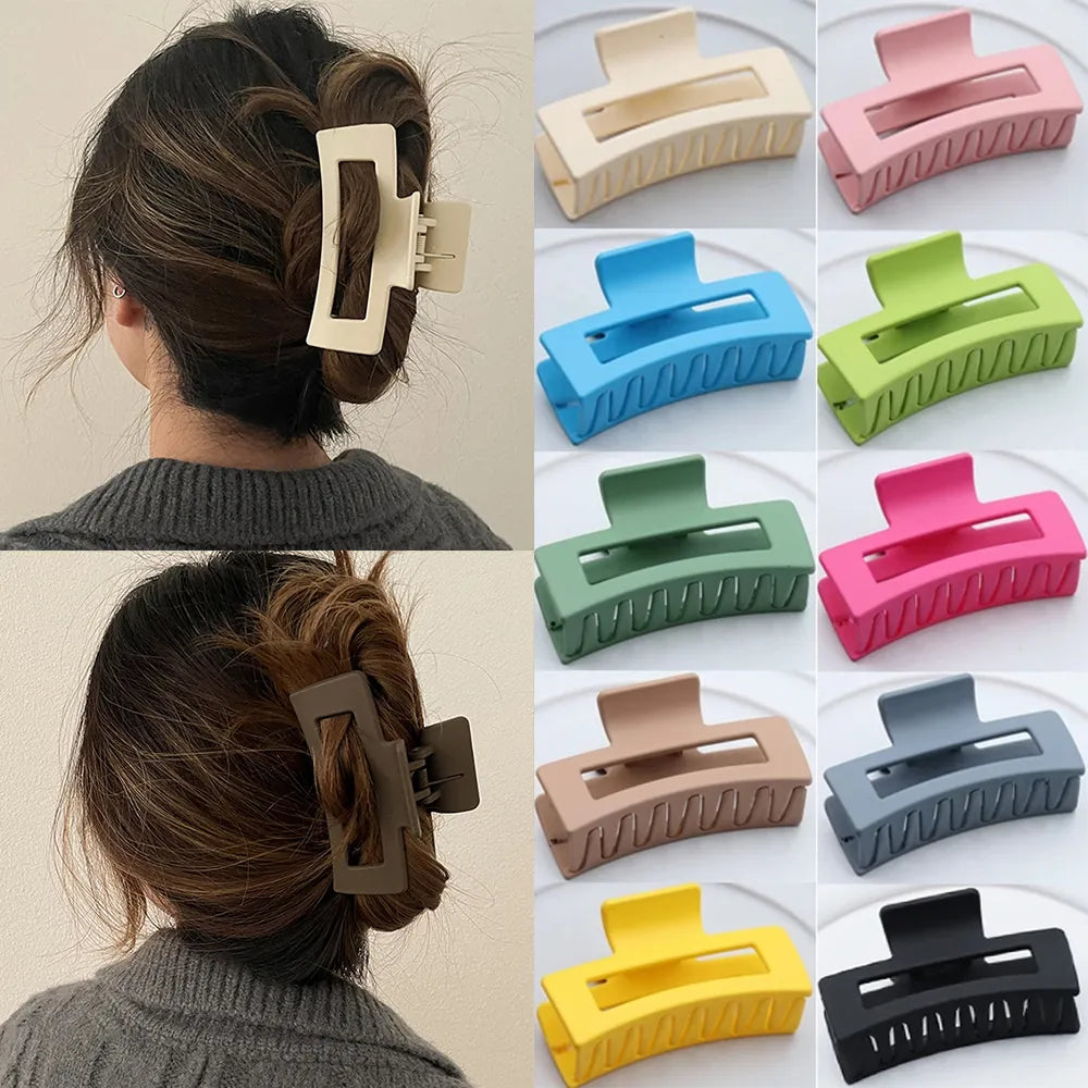 Pinces à cheveux coréennes en plastique pour femmes et filles, pinces à cheveux, vêtements de sauna, grande taille, épingle à cheveux, crabe, cordon, ornement de mode, accessoires pour cheveux