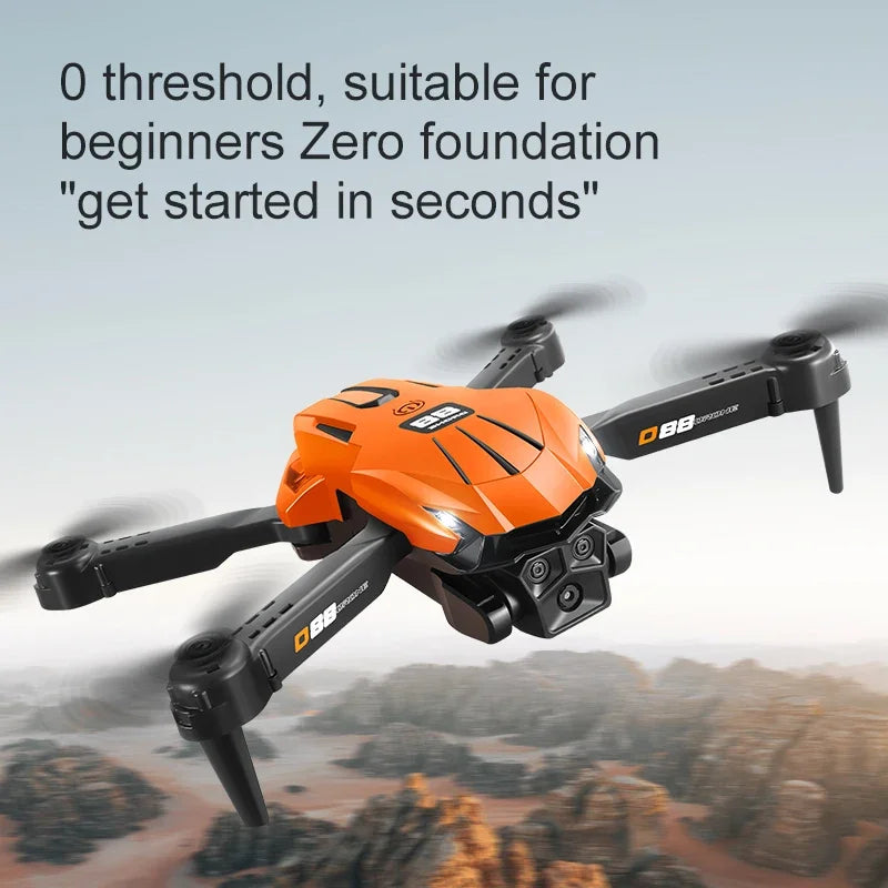 Drone D88 Xiaomi – HD 4K/8K, double caméra, flux optique, vol stationnaire, geste tir, quadricoptère pliable pour photographie aérienne professionnelle