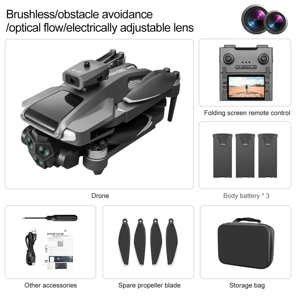 Drone M66MAX – 4K HD, Écran Omnidirectionnel, Évitement d’Obstacles, Drone RC