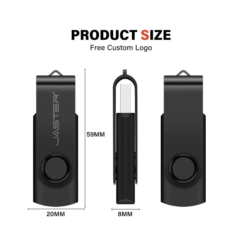 Mini USB 3.0 High Speed ​​USB Flash Drive Rotatable USB Stick U Disk 32GB 64GB 128GB