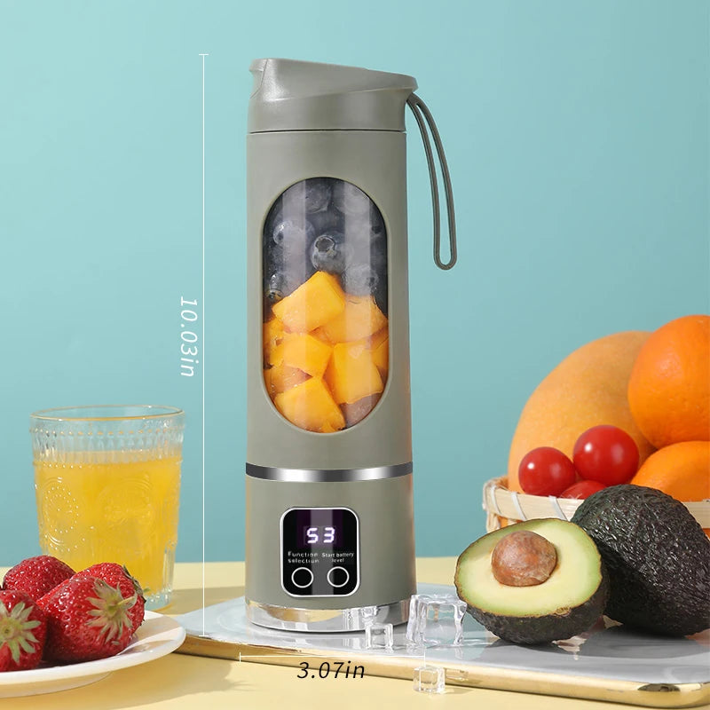 Presse-fruits Portable 450ml – 10 Lames, 3 Vitesses, Rechargeable USB, Smoothies & Glace