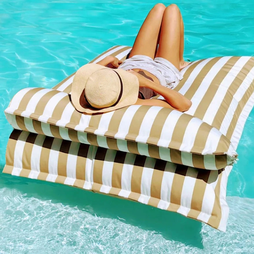 Pouf Flottant Géant – Housse Imperméable pour Piscine, Plage et Jardin (Sans Remplissage)