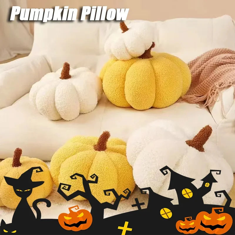 Coussin en peluche douce citrouille d'Halloween pour décoration, coussin en peluche, coussin apaisant