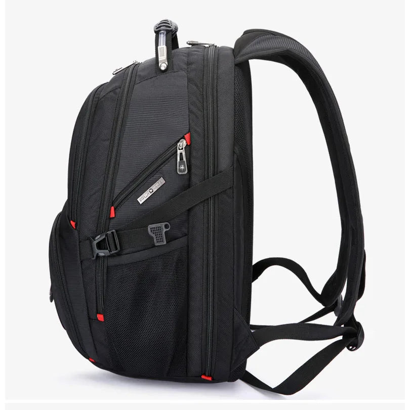 Schweizer Multifunktions-Laptop-Rucksack, 45-Liter-Reisetasche, College-Büchertasche, USB-Ladeanschluss, 17 Zoll 