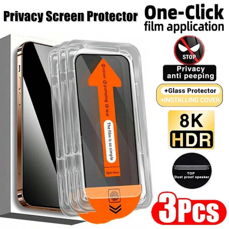 Film de protection d'écran pour iPhone 6 à iPhone 17 – Verre trempé anti-reflets avec installation sans poussière