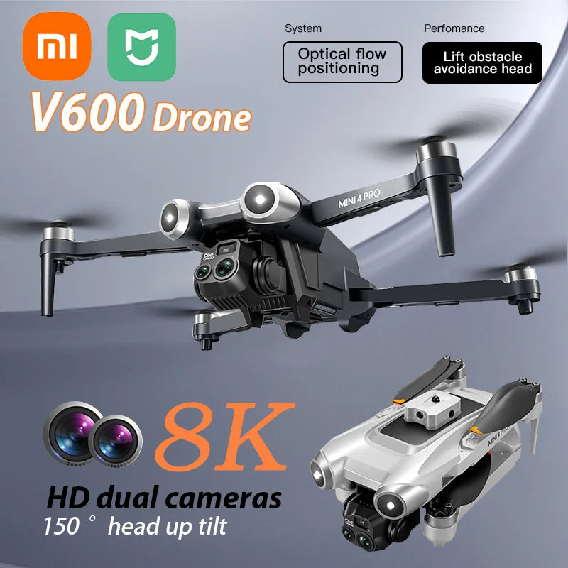 Drone Évitement d'Obstacles avec Caméra Omnidirectionnelle 8K – Xiaomi V600, Photographie Aérienne HD Professionnelle, Original et Nouveau