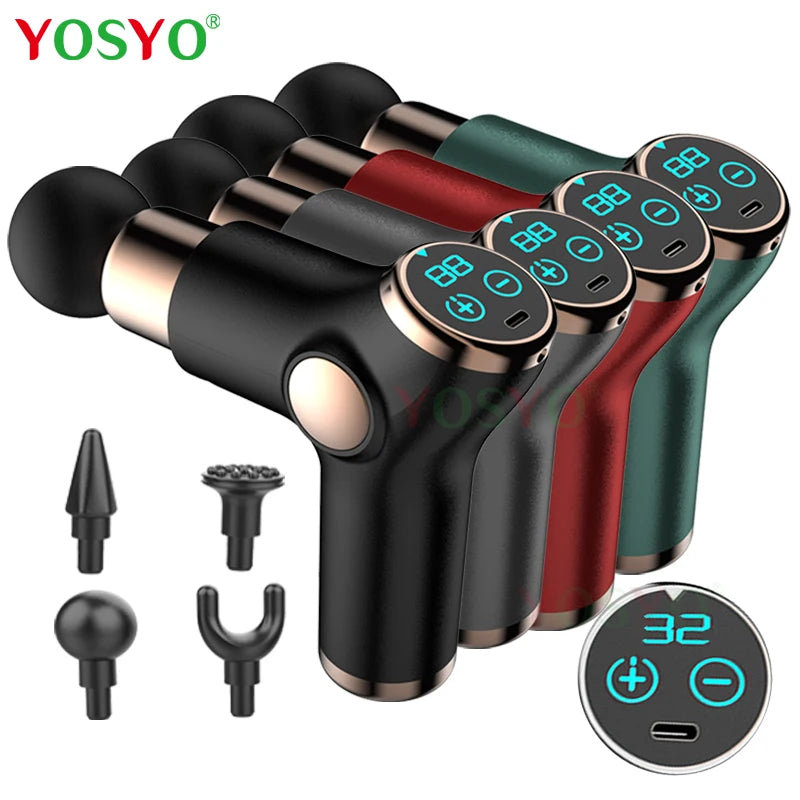 32 Speed ​​Massage Gun Deep Tissue Percussion Muscle Massager for Pain Relief Body Neck Vibrator Fitness