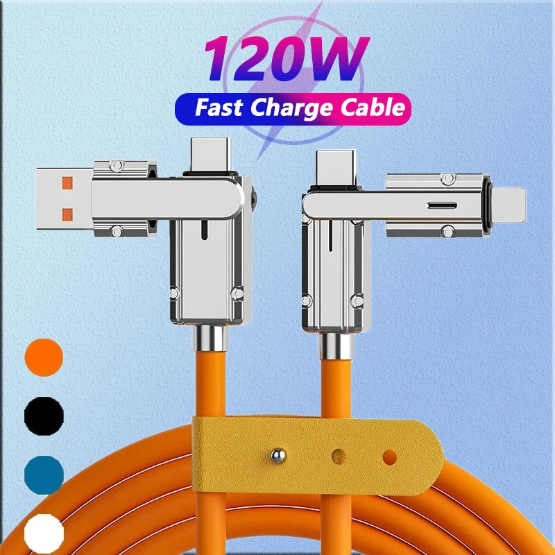 120W 4 en 1 câble de données de téléphone portable multifonction PD câble de charge rapide chargeur pour Huawei Xiaomi iPhone