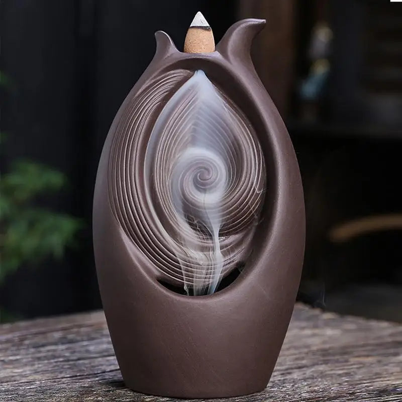 Ceramic Incense Diffuser, Aromatherapy Stove, Incense Cone Burner, Home Decoration with Gorgeous Visual Effect for Living Room 