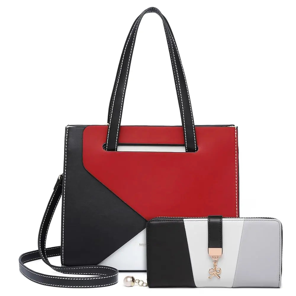 Sac à main en cuir PU pour femme Miss Lulu – sac à bandoulière moyen avec sangle réglable et poignée