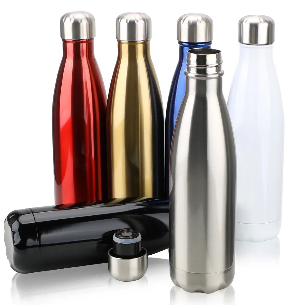 HI 500ml Double Wall Stainless Steel Vacuum Insulated Sports Bottle BPA Free 