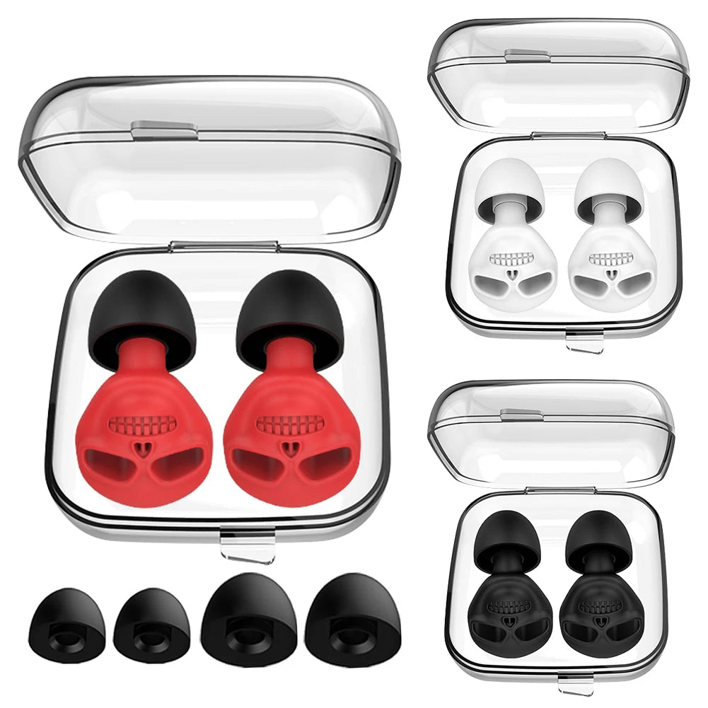 Bouchons d'oreille anti-bruit en silicone pour le sommeil, réduction du bruit, protection auditive, voyage