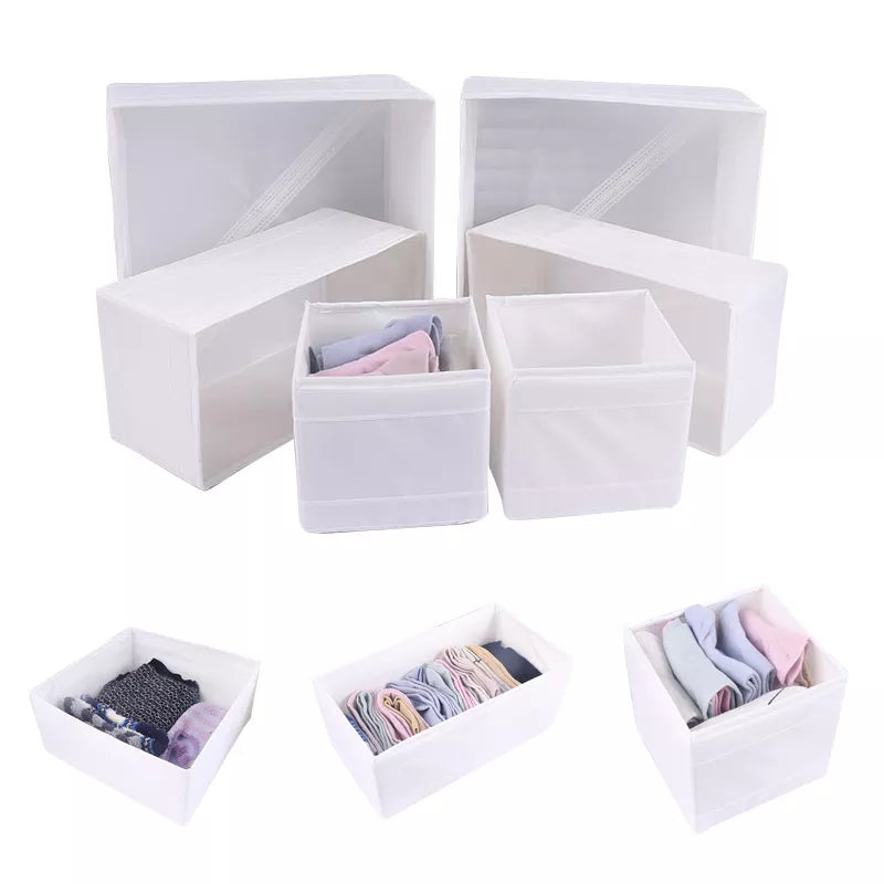 Foldable Clothes Storage Box Compartment Underwear Jeans Socks Wardrobe Home Organizer Lots 