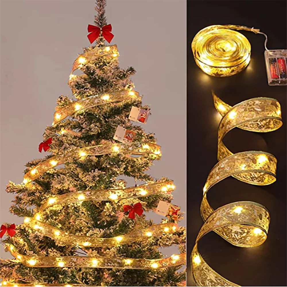 Ruban lumineux fée pour arbre de Noël, guirlande décorative pour Noël et Nouvel An