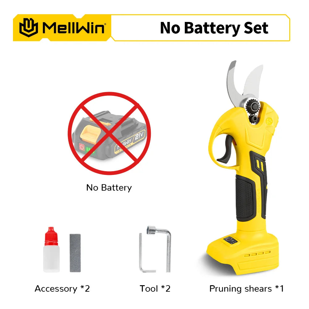 MELLWIN 30mm ciseaux de taille électriques sans brosse 2 vitesses sans fil arbre fruitier bonsaï sécateur outil de cisaillement pour Makita 18V batterie broche