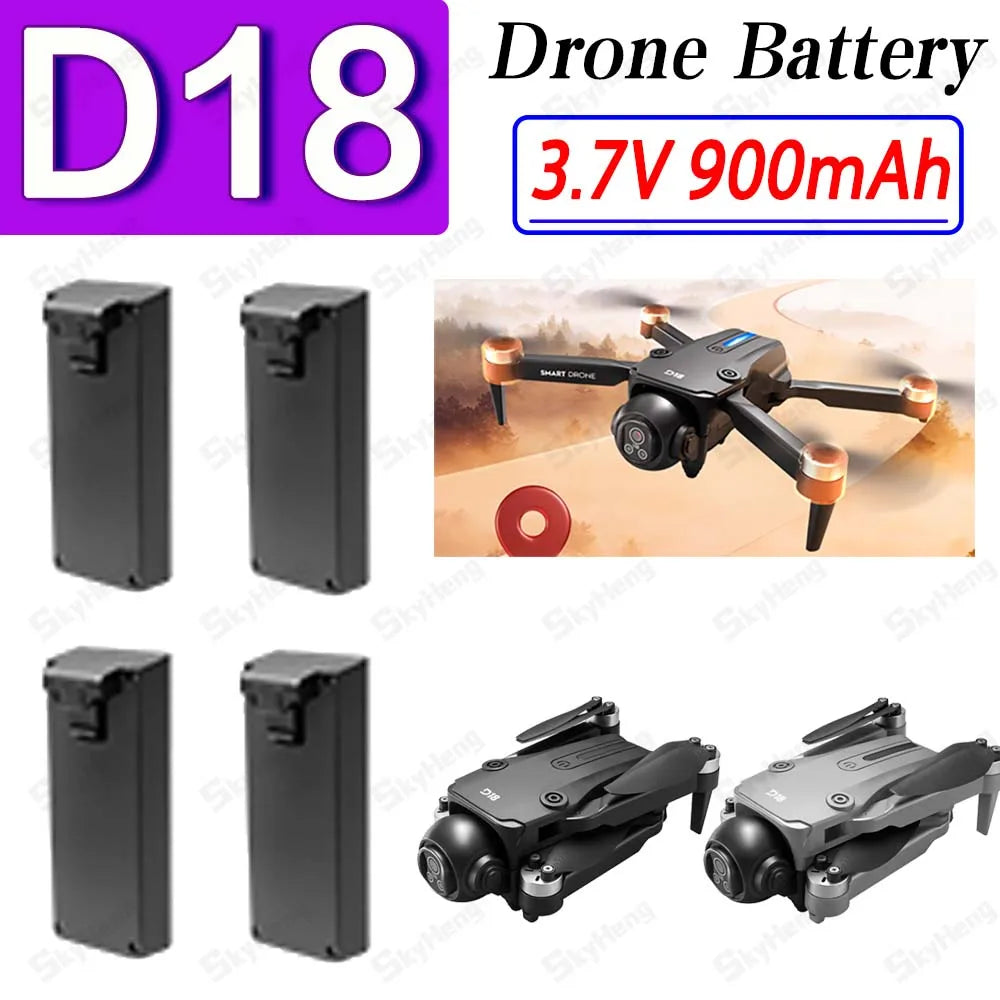 Batterie Li-ion originale pour Drone Xiaomi Mijia D18, 3.7V, 900mAh, pour appareil photo D18 4K, batterie Lipo de rechange, accessoires, pièces