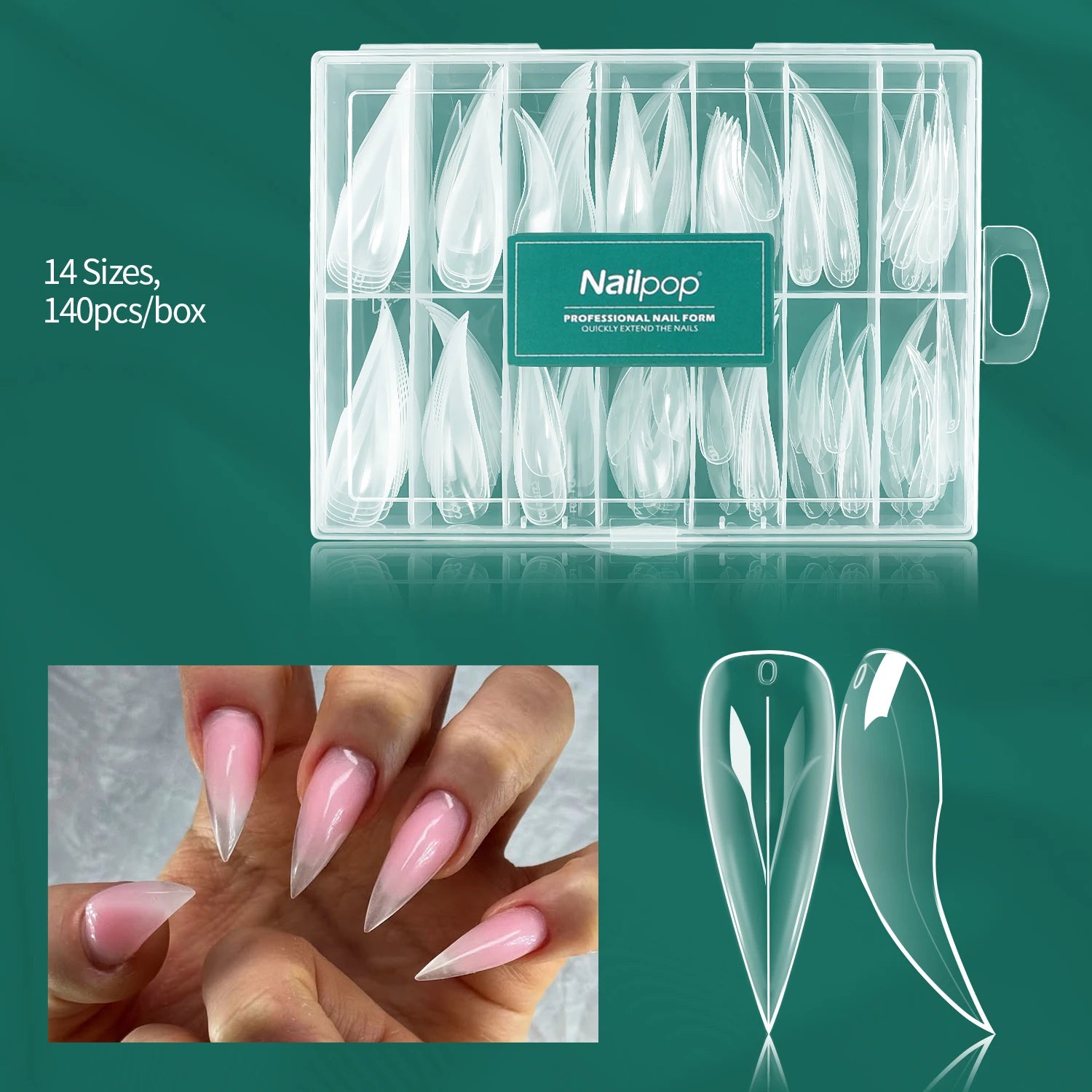 Moules à ongles Dragon Griffe, 140 pièces