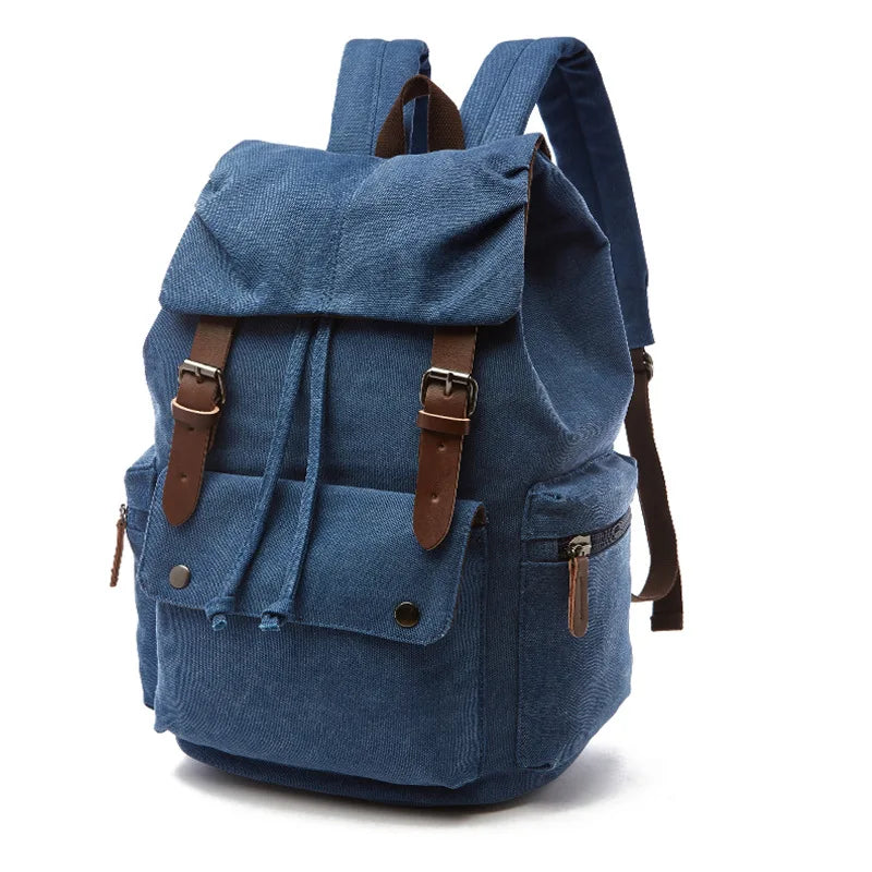 Sac à dos rétro en toile, sac à dos d'ordinateur robuste et durable, cartable pour lycéens, collèges, étudiants