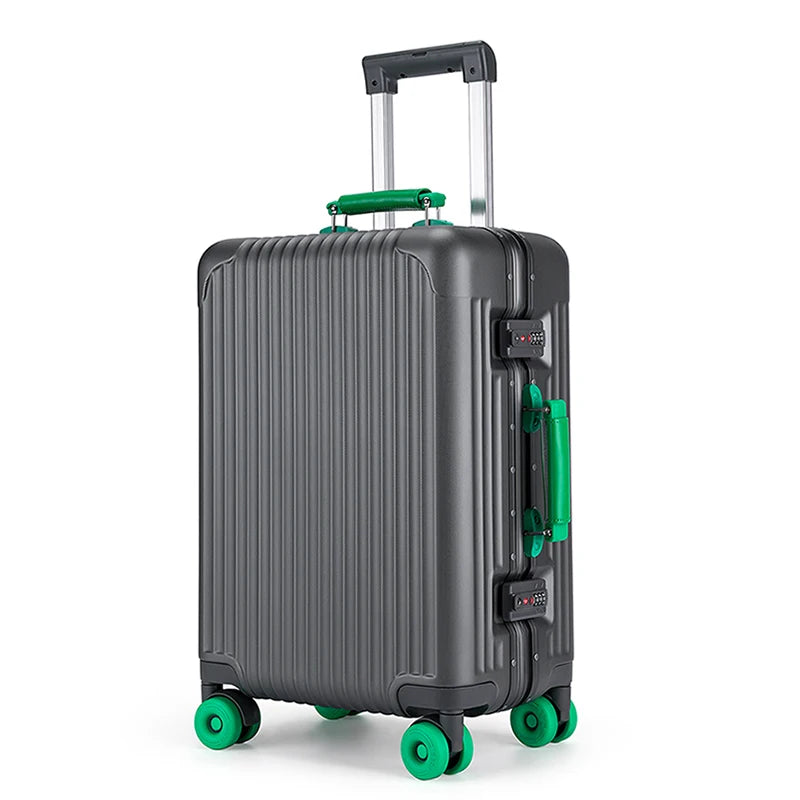 Bagage étudiant en PC + ABS avec cadre en aluminium – valise à roulettes, 20, 24 et 26 pouces