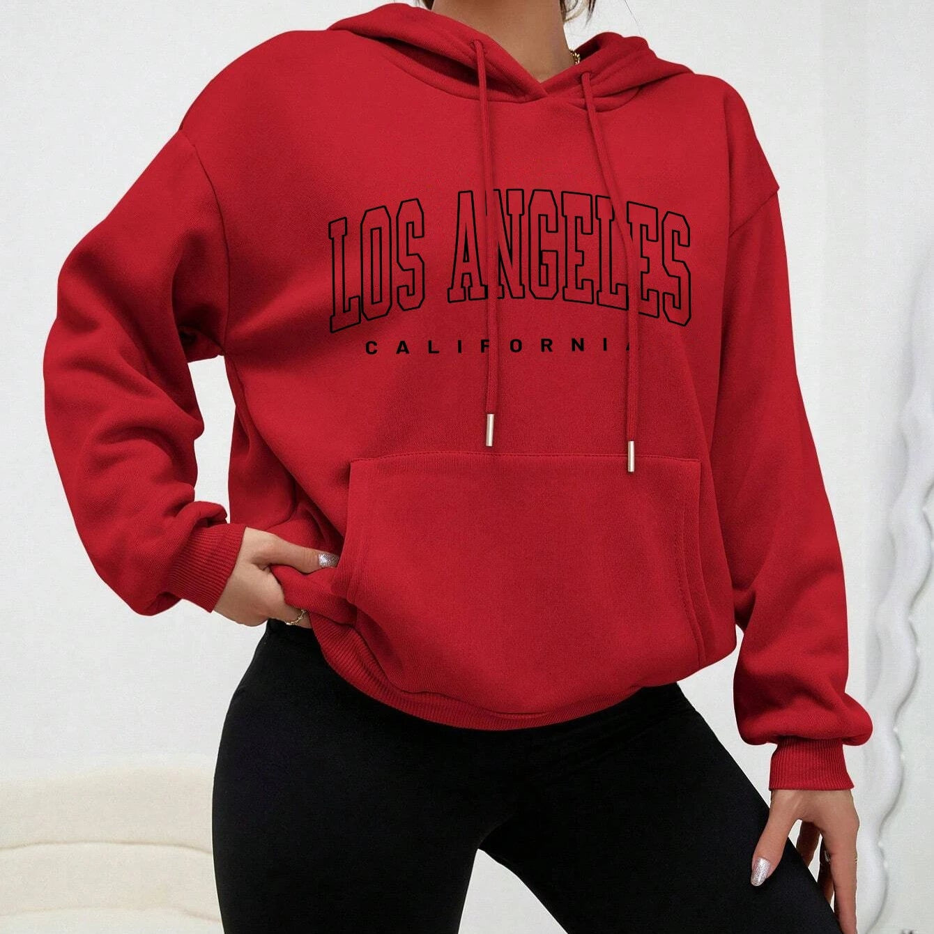 Sweats à capuche Style américain sweat à capuche décontracté Hip Hop Los Angeles Art lettre conception femmes