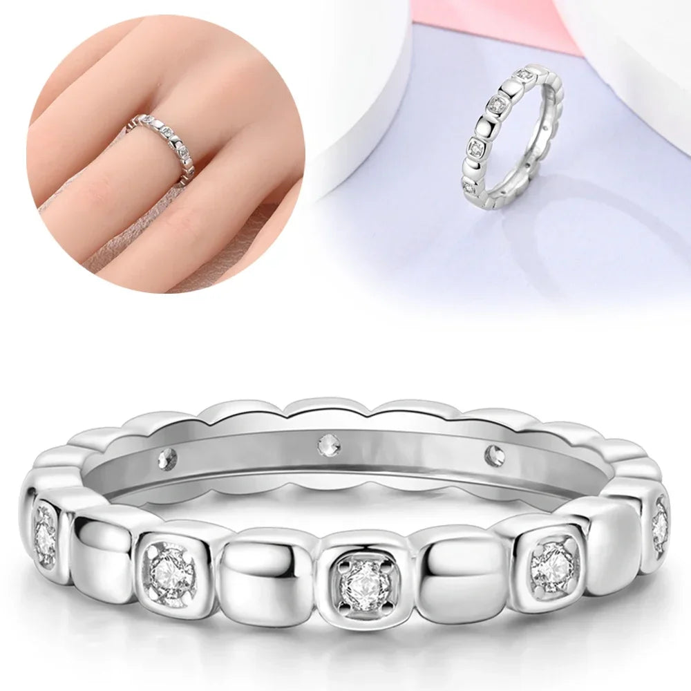 Colorful Zircon Sun Moon Star Stackable Rings for Women.