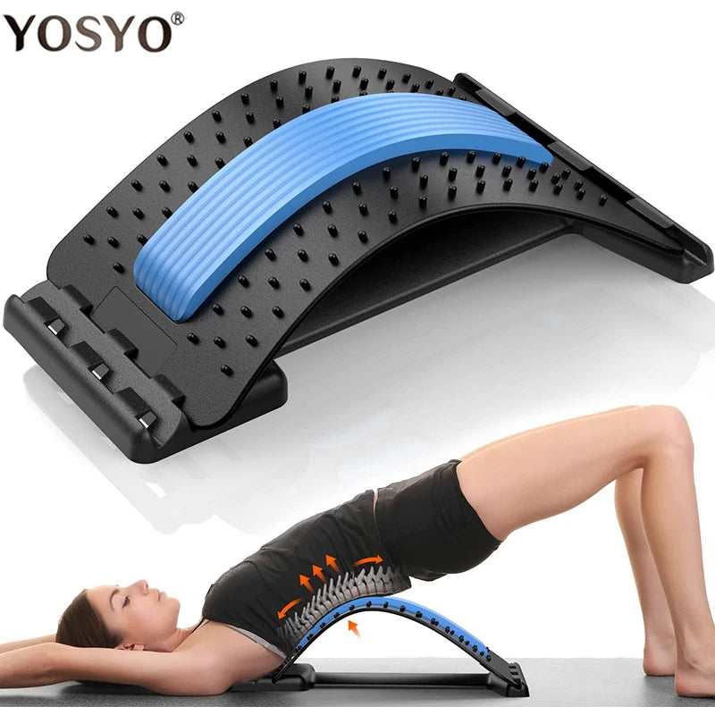 Multi-level Adjustable Stretching Back Stretcher Magnetotherapy Massager Waist Neck Fitness Lumbar Cervical Spine Support Otolaryngology Institutes 