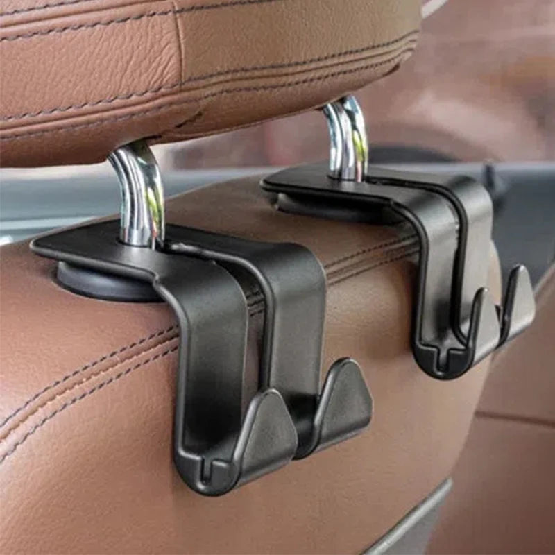 Universal Car Seat Hook Headrest Hanger Hooks Double Clip