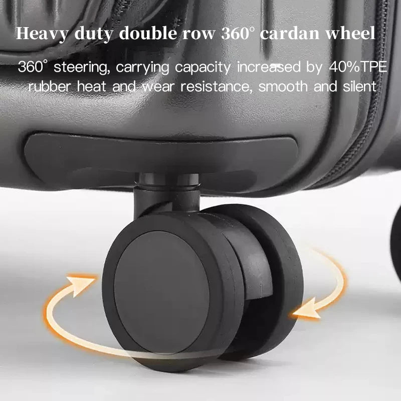 Valise SUSHIMU – Boîtier de chariot, ouverture avant, valise d’embarquement 20, 24 et 28 pouces