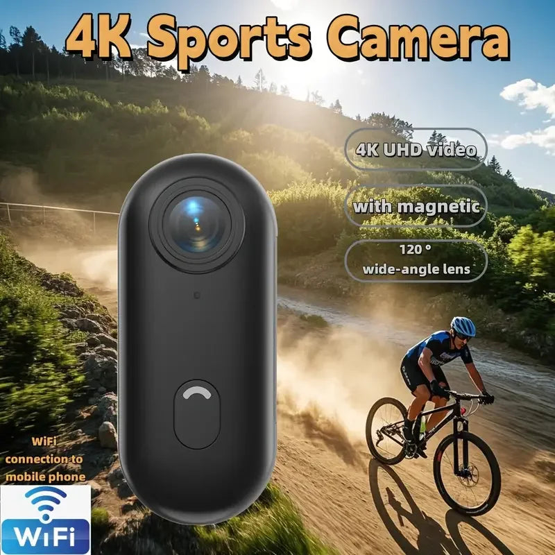 Mini Caméra Sport H88 – POV 4K WiFi, Étanche, Magnétique, Enregistreur Portable