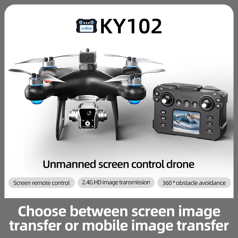 Drone à écran K102 version solitaire – Caméra 4K, moteur sans balais, évitement d'obstacles, quadrirotor pliable, jouet RC 2025