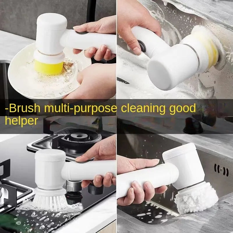 Multifunctional Electric Brush for Kitchen, Cordless Scrubber for Dishes and Pots 