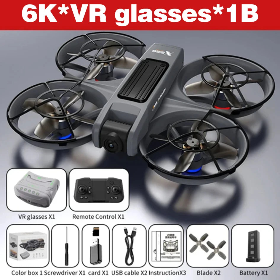 X226/X226VR Drone télécommandé professionnel 5G WIFI RC Drone quadrirotor évitement d'obstacles 8K HD double caméra FPV Mini jouets