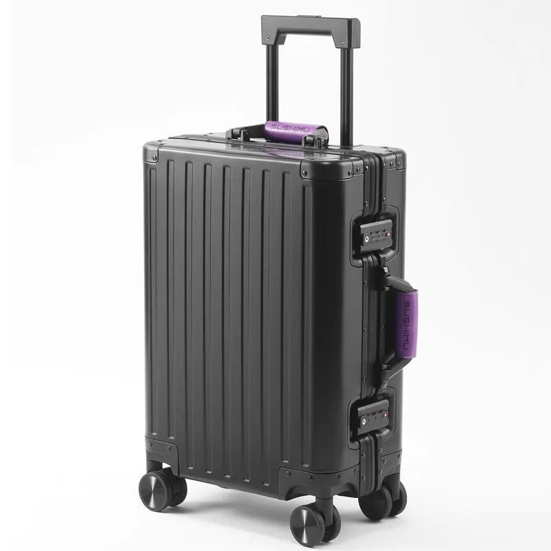 Valise tout en alliage d’aluminium et de magnésium – nouveau modèle 2025, bagage à main pour hommes et femmes, 20 et 24 pouces