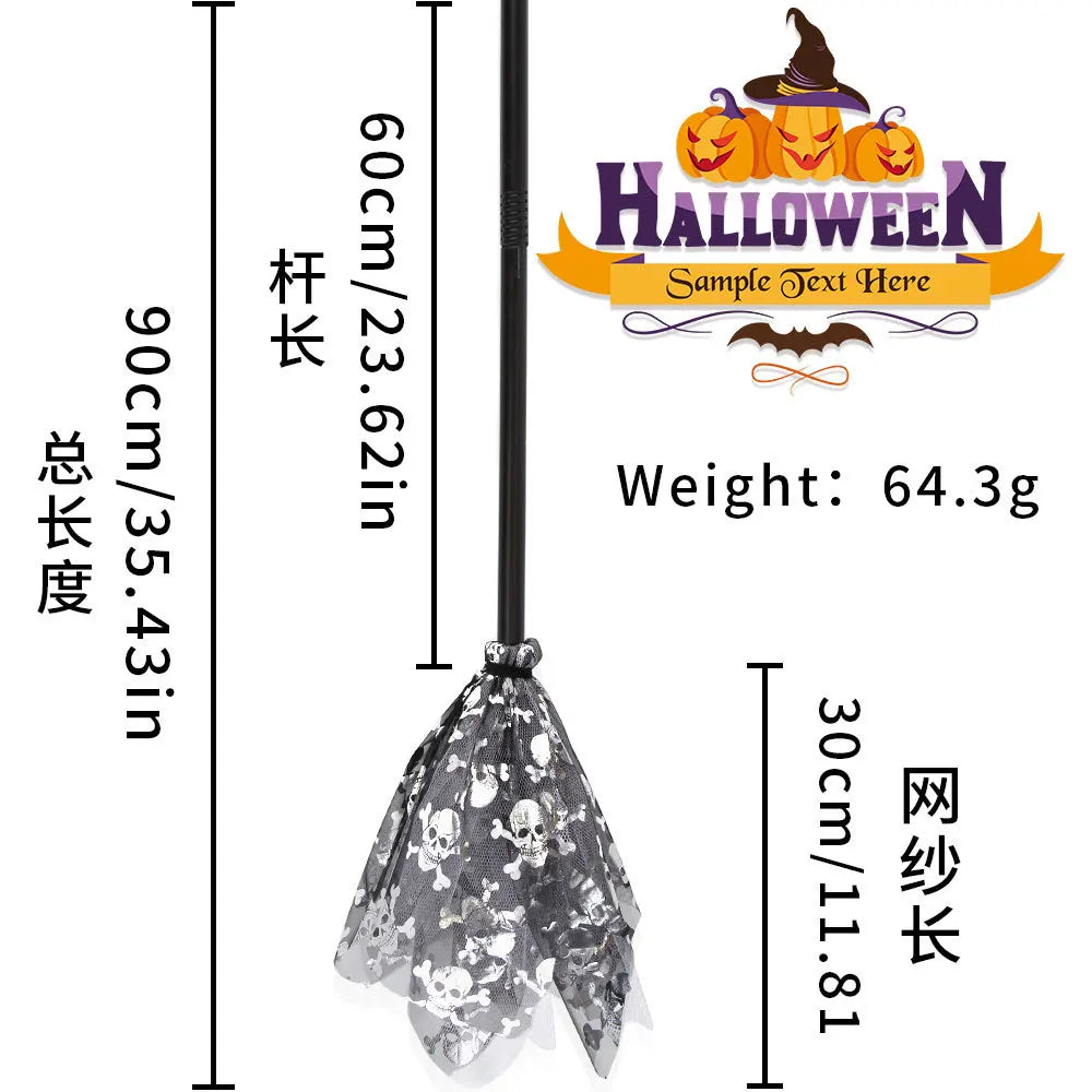 Décoration Balai de Sorcière pour Enfants – Accessoire Halloween, Photo