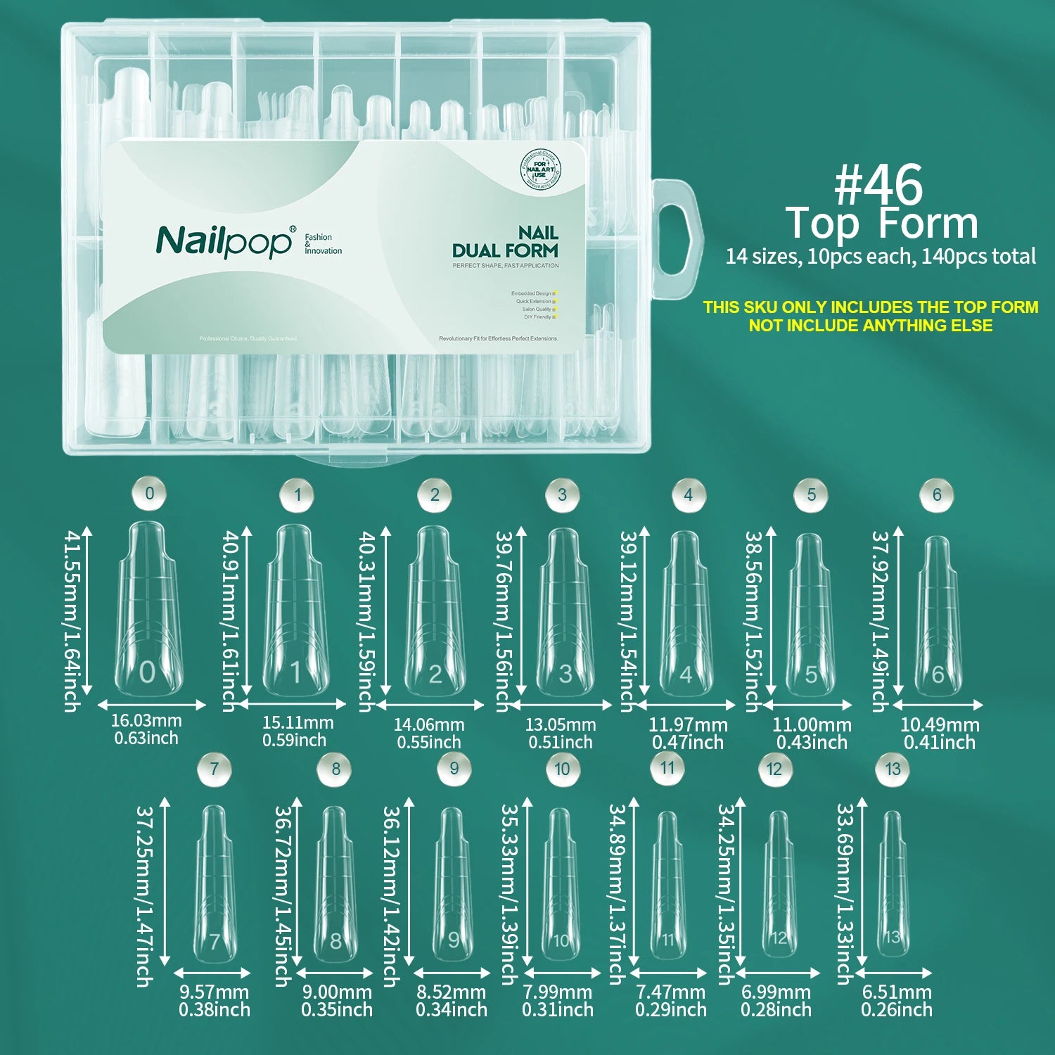 Formes doubles pour ongles, réutilisables, pointes claires, manucure française, Gel/Polygel/Acrylique, 70/140 pièces