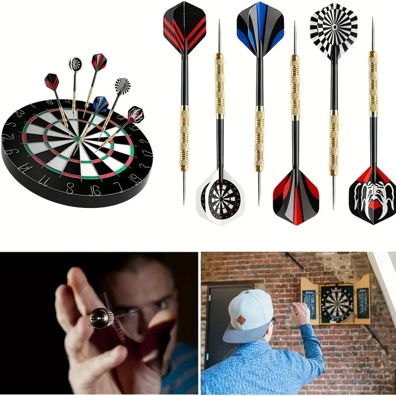 18pcs 14g Copper Plated Plastic Darts 6 Kinds of Wings for Entertainment Game