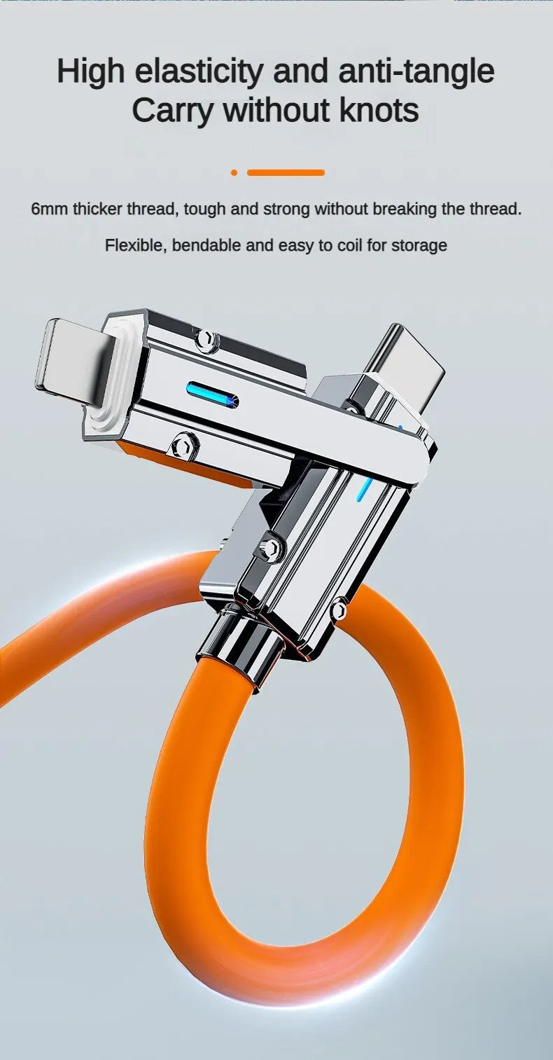 Câble de charge rapide USB-C vers USB-C 2 en 2 – 100W PD pour iPhone, iPad, Huawei, Xiaomi, Samsung, Redmi