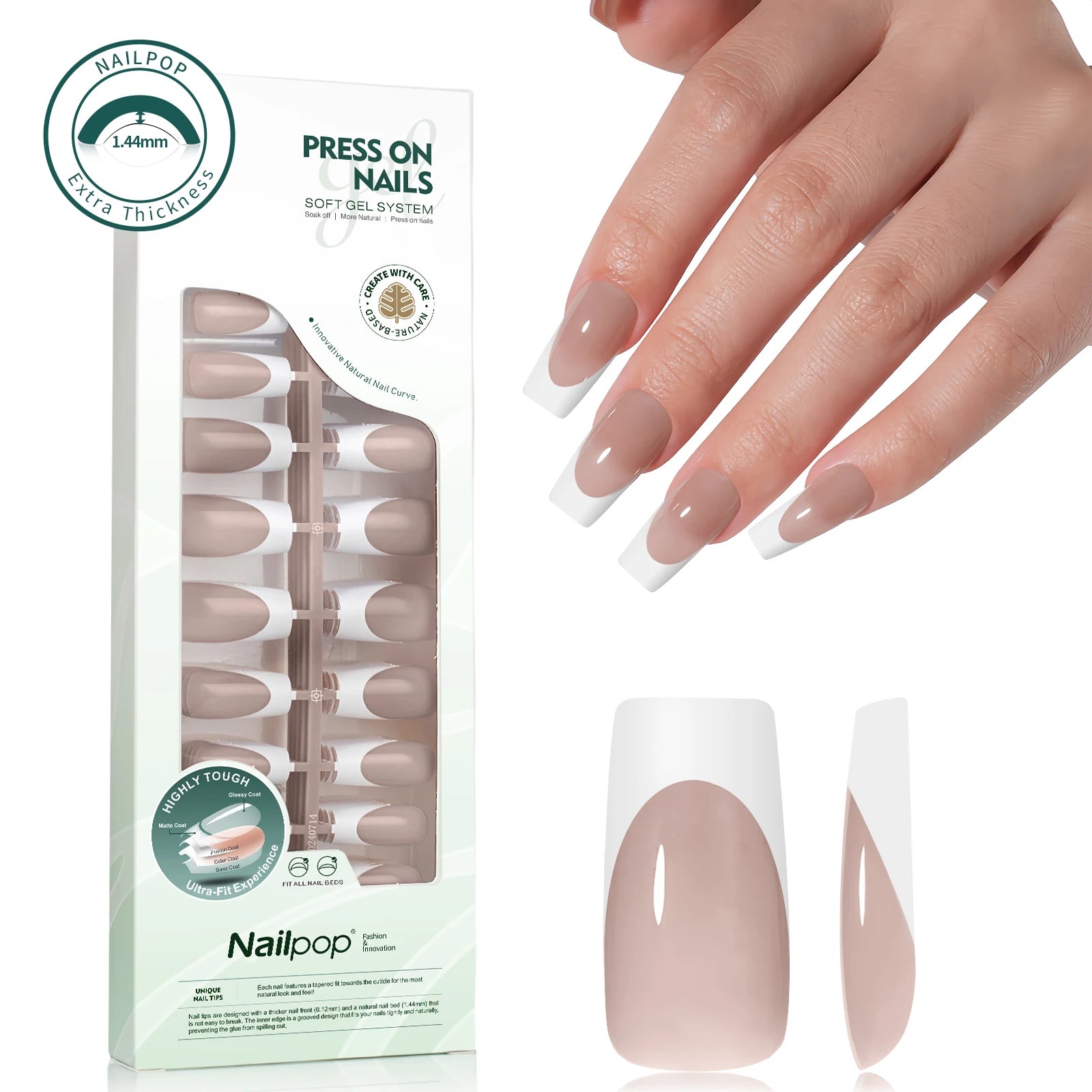 Press On Français Ultra Fit 140 pcs