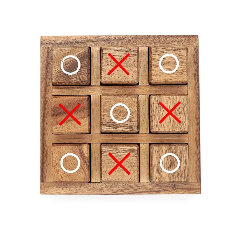 Wooden Tic Tac Parker Board Game, Tic Tac Toe Game, Parent-Child Interaction Toys 