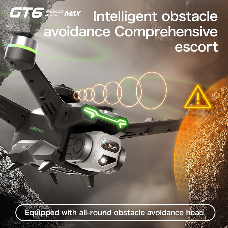 Drone GT6 Max – Drone GPS Pliable 6K HD, Double Caméra, Écran, FPV, Évitement d’Obstacles, Jouet RC pour Enfants et Adultes