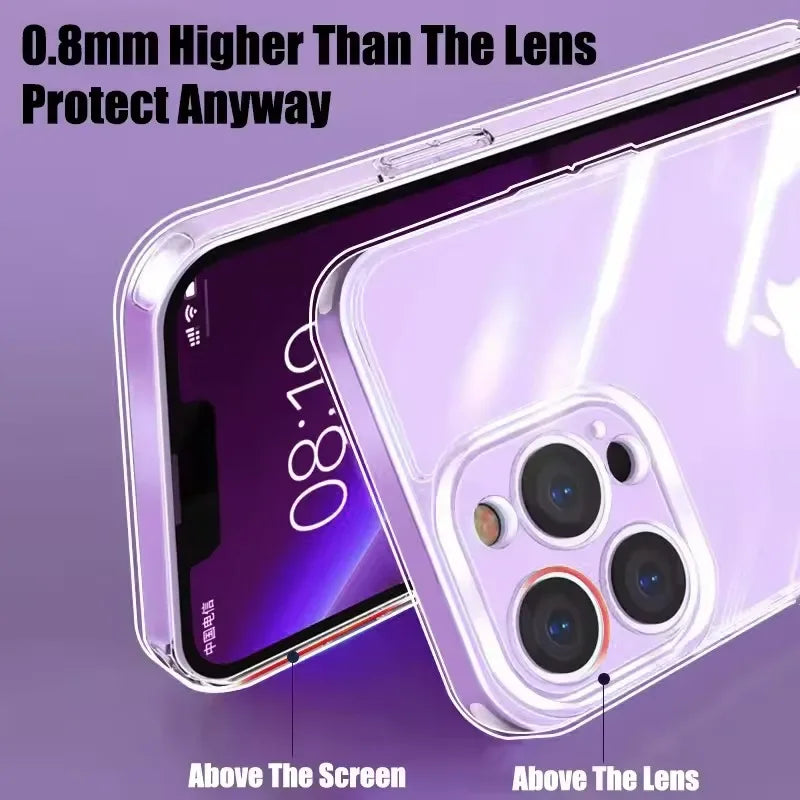 Coque souple transparente en TPU pour iPhone – Protection antichoc et design discret