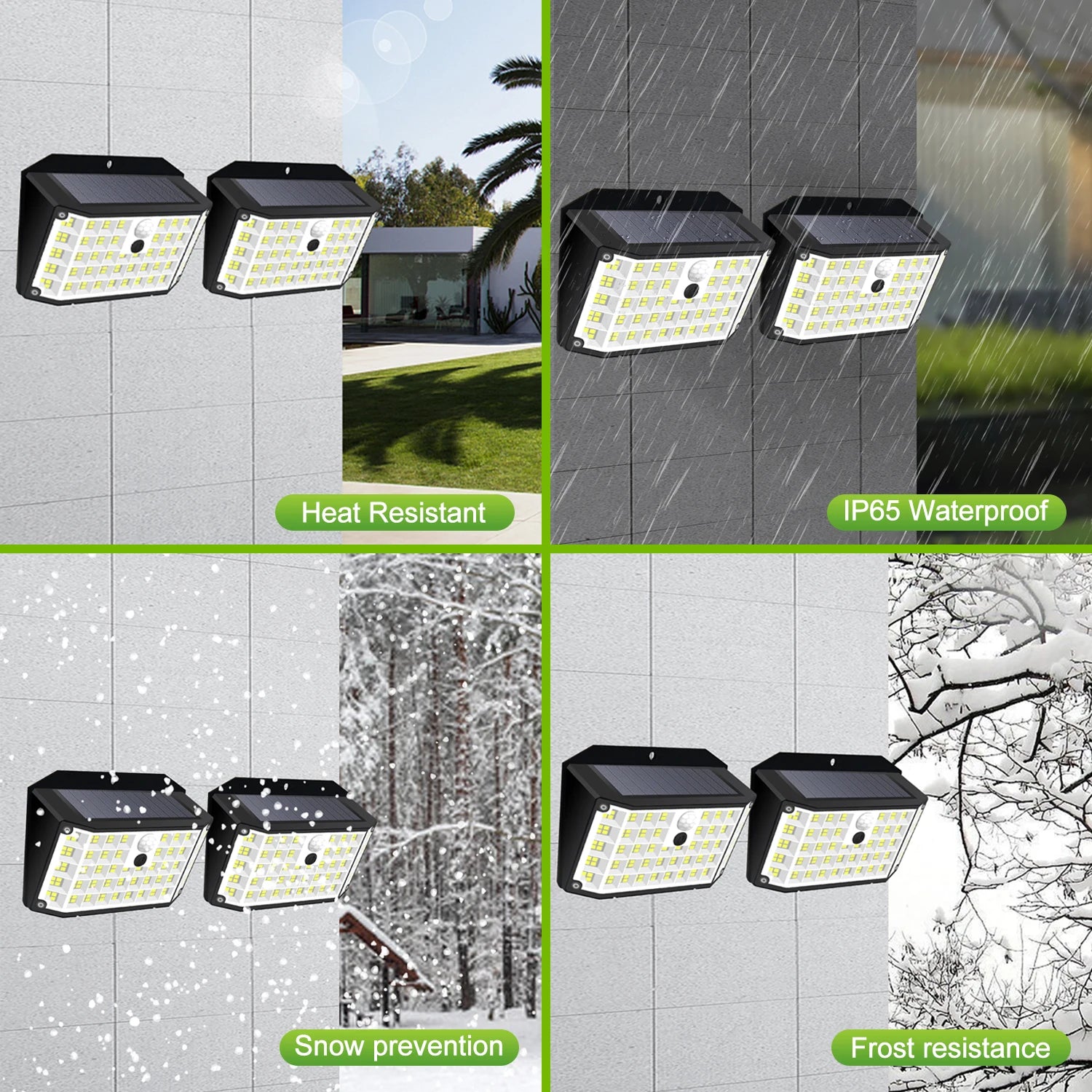 176 LED Solar-Außenleuchten