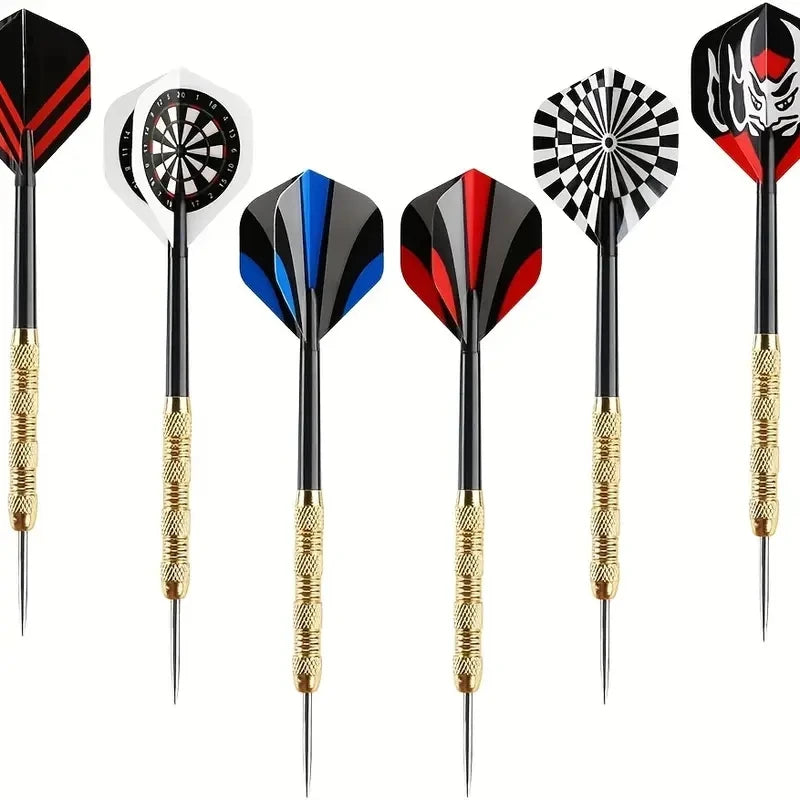 18pcs 14g Copper Plated Plastic Darts 6 Kinds of Wings for Entertainment Game