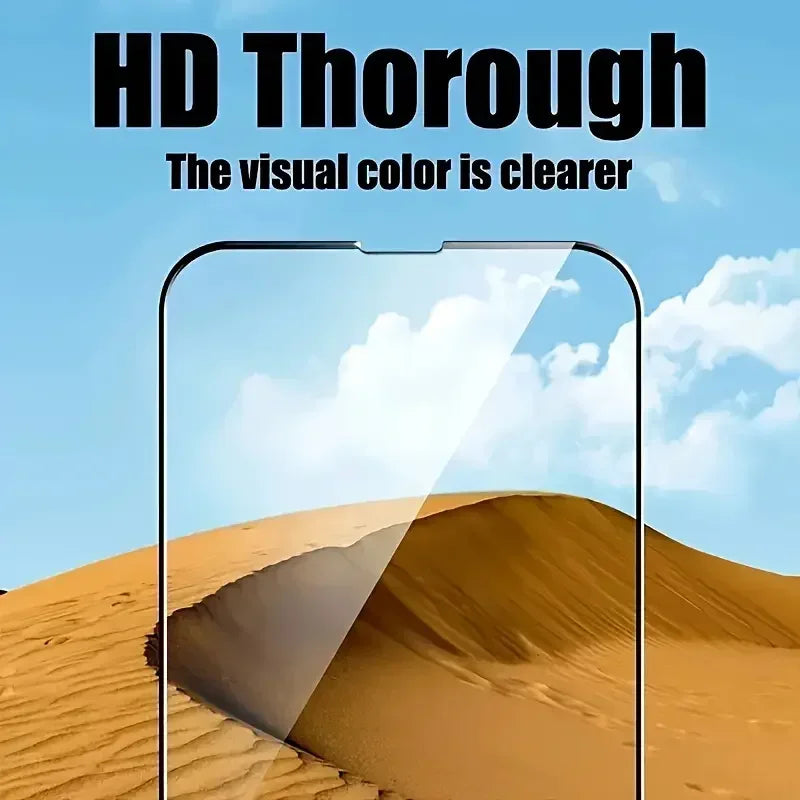 Film de protection d'écran en verre trempé HD, 5 pièces, pour iPhone 13 11 12 14 15 Pro Max, couverture complète, pour iPhone 16 17 PRO XR X XS MAX