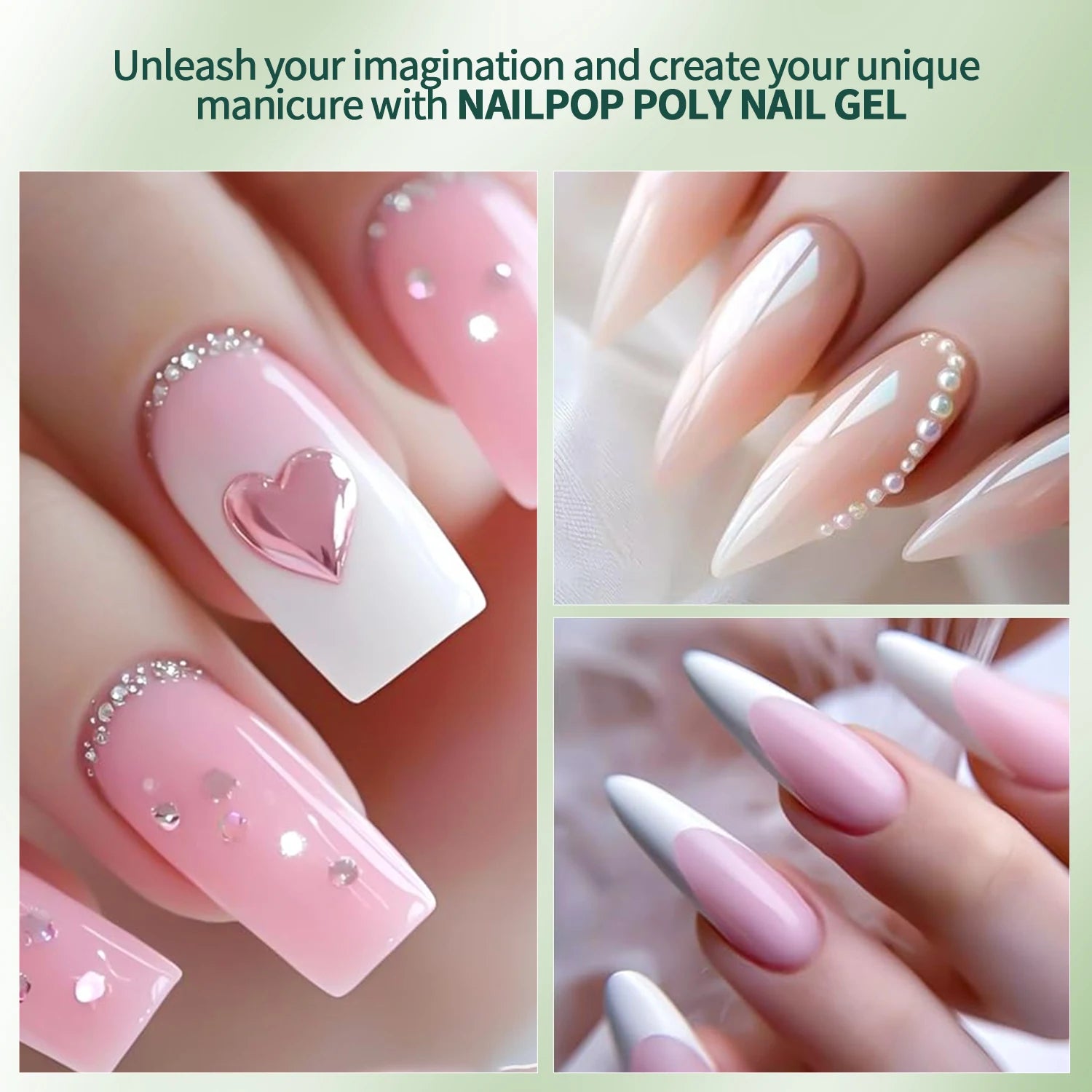 Gel Poly Cristal 6 Couleurs – Gel Constructeur TPO &amp; HEMA-FREE pour Extensions d’Ongles, 30ml